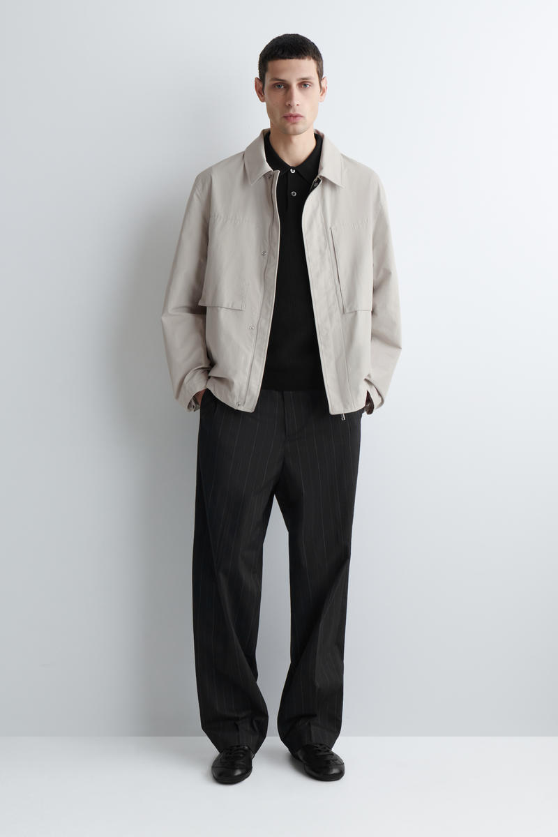 COS ワッフルニットコットンポロシャツ