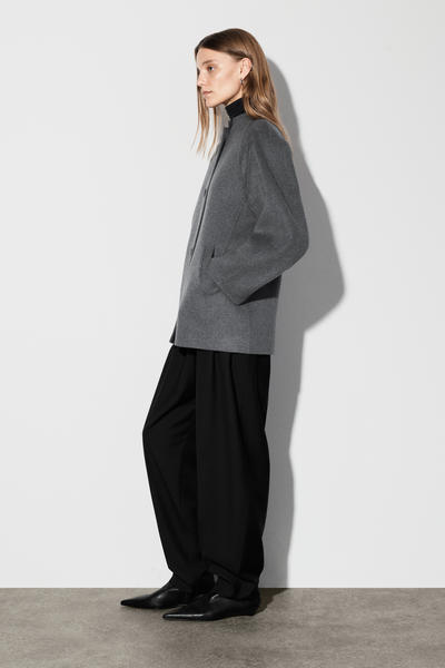 COS ラウンドダブルフェイスウールジャケット