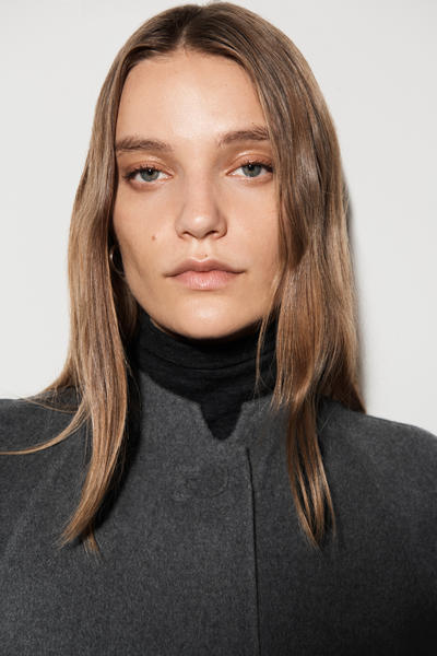 COS ラウンドダブルフェイスウールジャケット