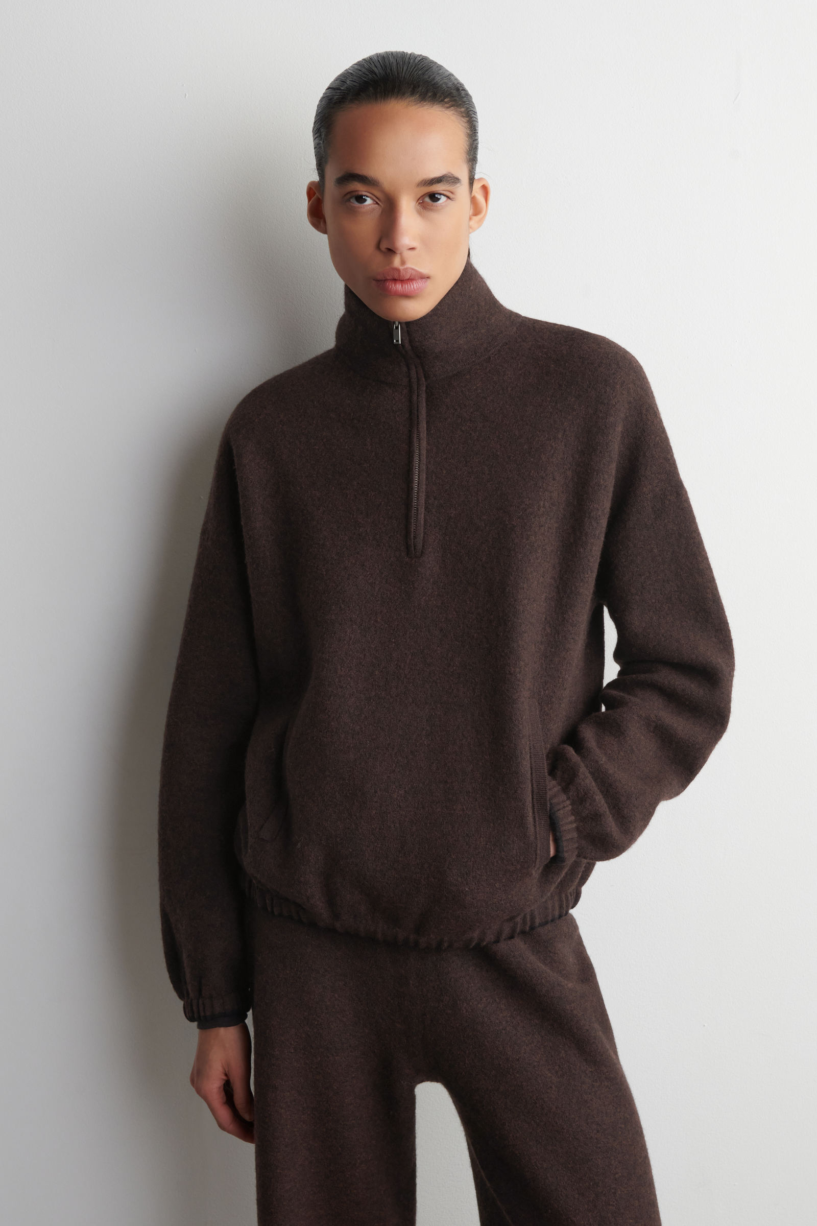 BOILED MERINO WOOL ZIP-UP JUMPER ボイルドメリノウールジップアップ