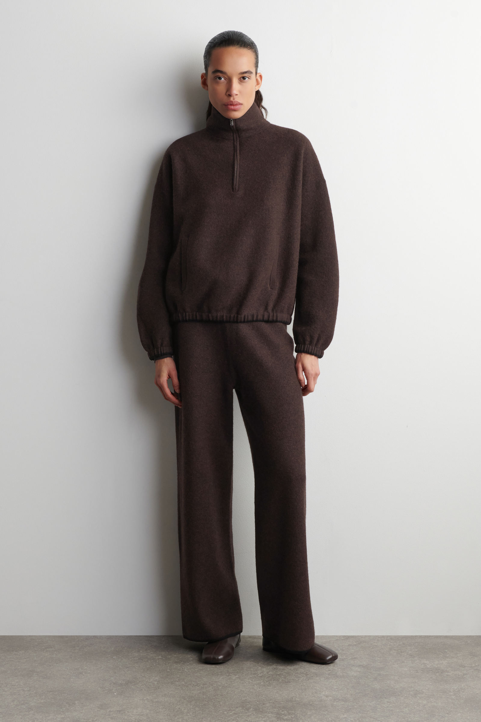 BOILED MERINO WOOL ZIP-UP JUMPER ボイルドメリノウールジップアップ