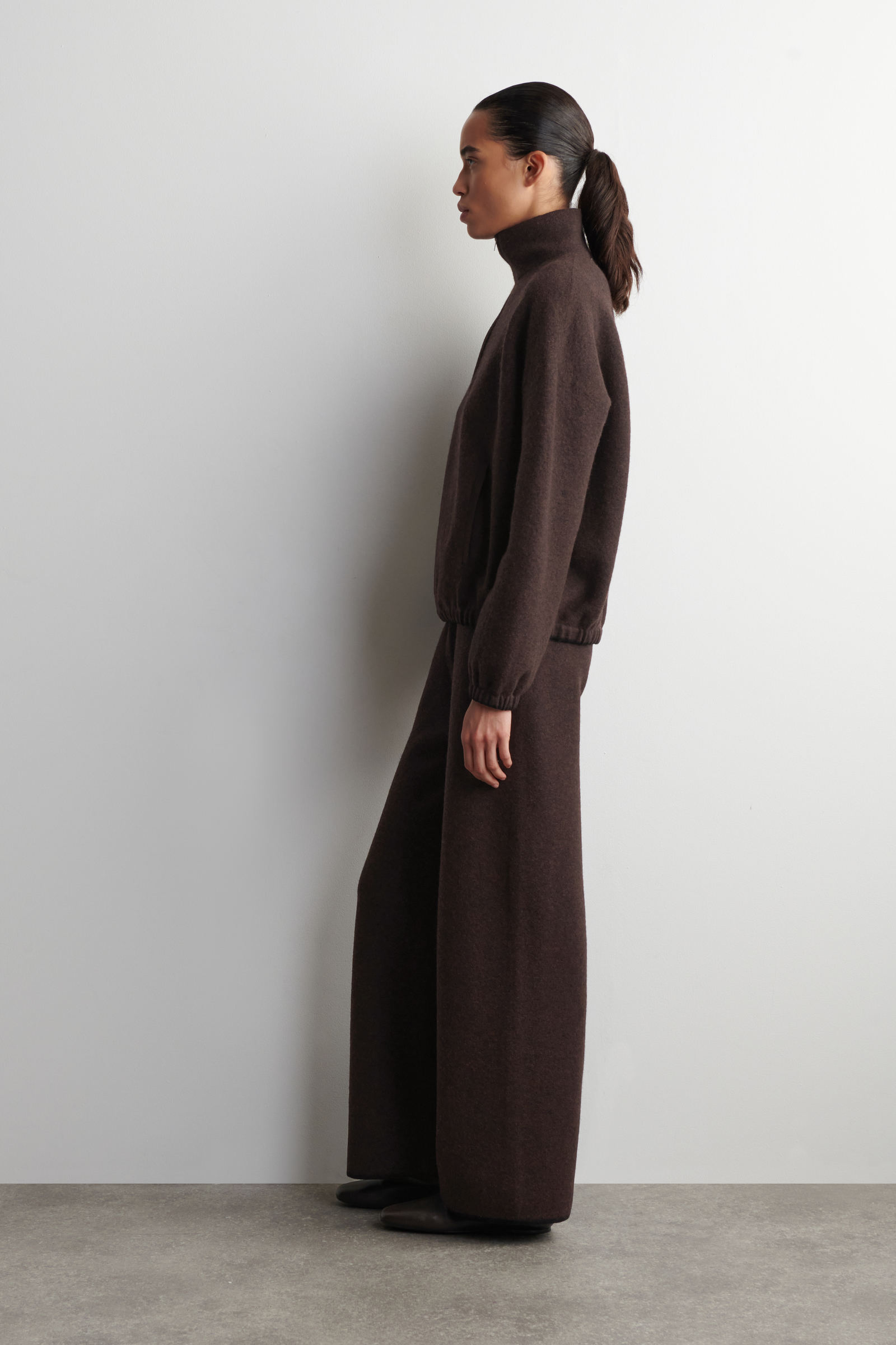 BOILED MERINO WOOL ZIP-UP JUMPER ボイルドメリノウールジップアップ