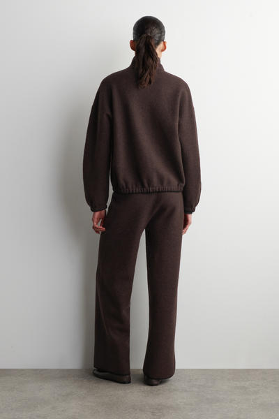 COS ボイルドメリノウール ワイドレッグトラウザーズ