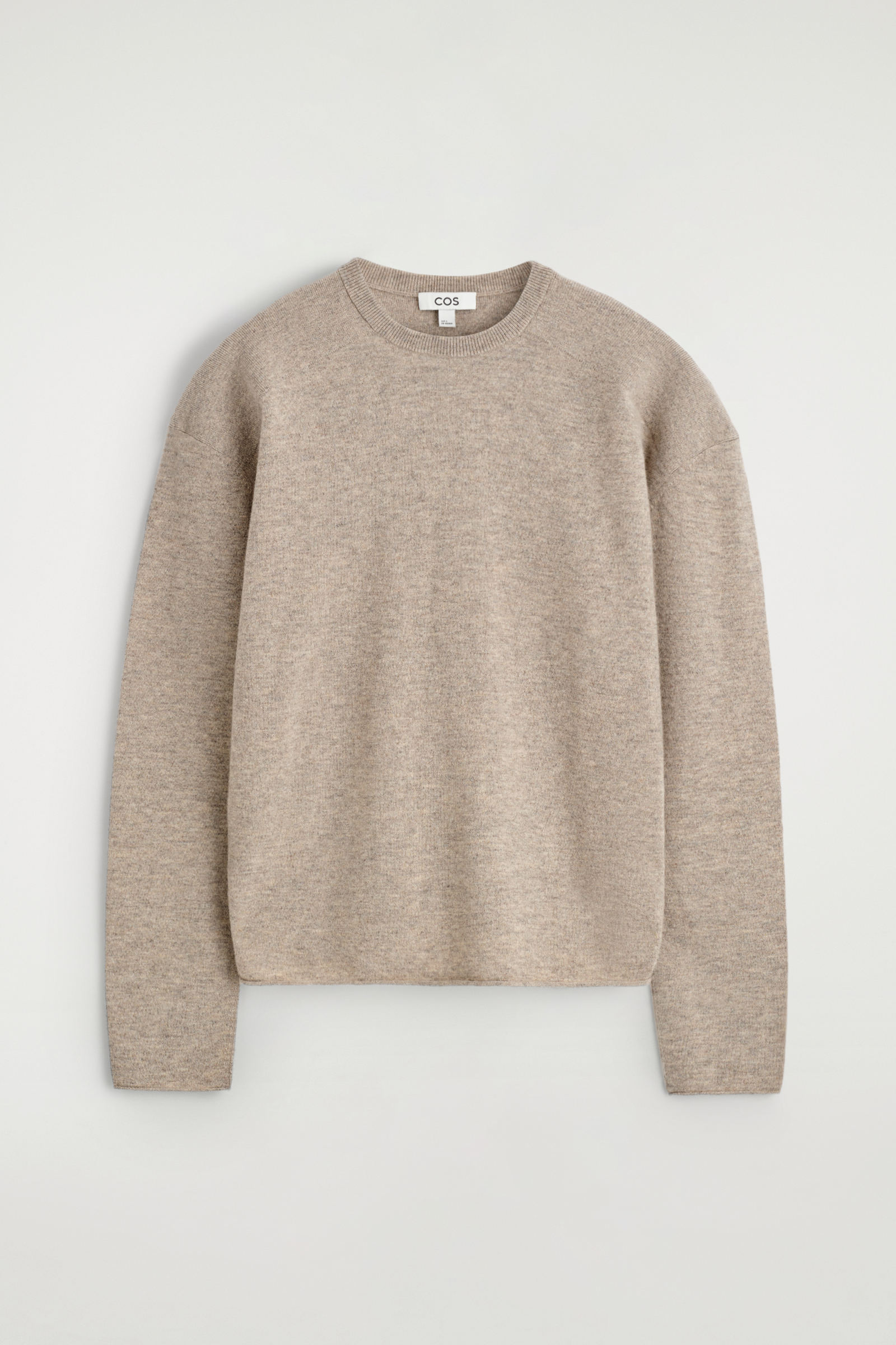 COS ベージュ クルーネックセーター 長袖　M CASHMERE CREW-NECK JUMPER カシミヤクルー ネックセーター ベージュ