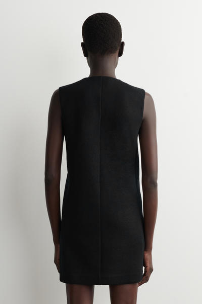 COS メリノウールボタンミニドレス