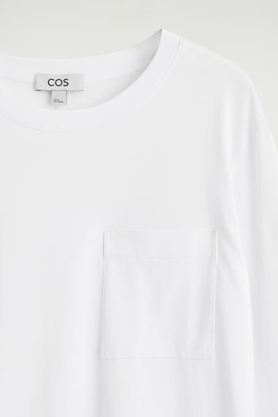 COS オーバーサイズブラッシュド綿長袖Tシャツ