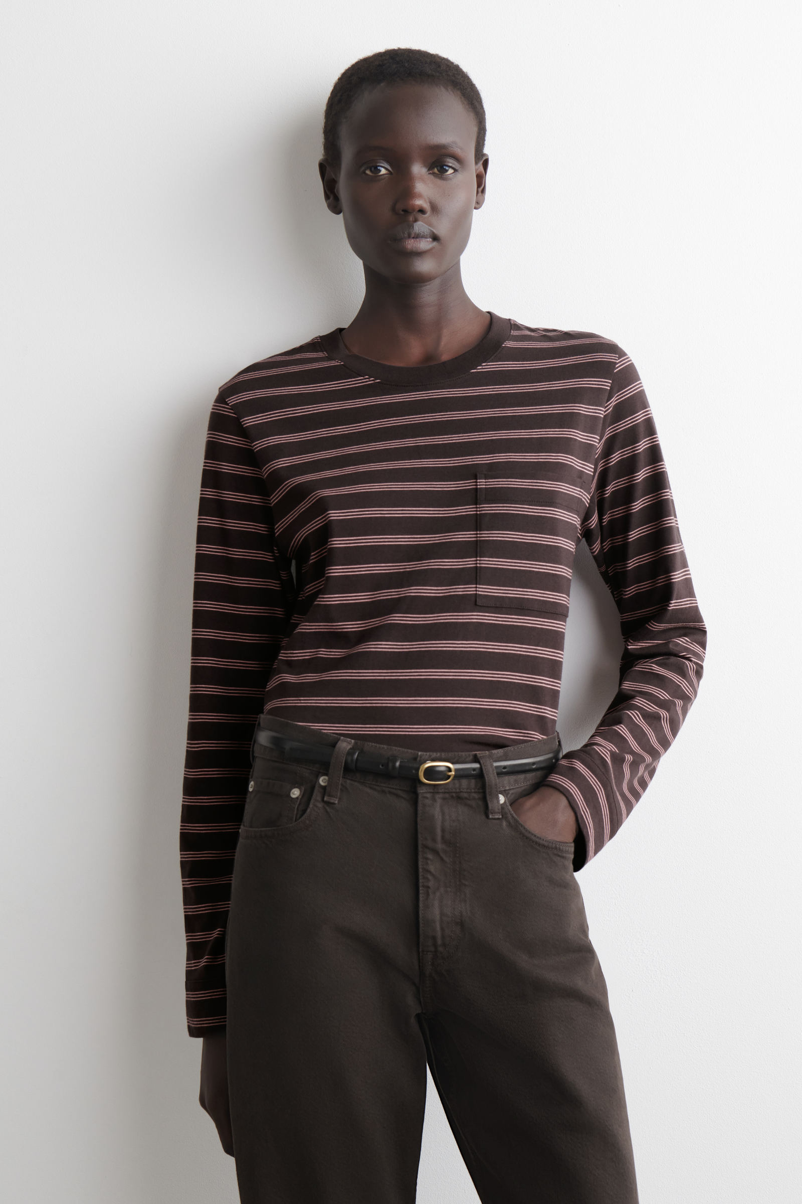 OVERSIZED BRUSHED-COTTON LONG-SLEEVED T-SHIRT オーバーサイズ