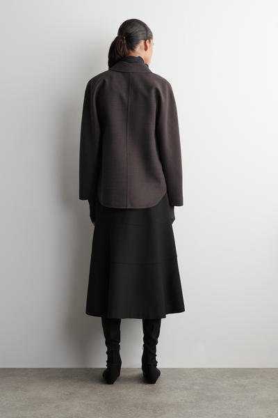 COS ラウンデッド ウールブレンドシャツ