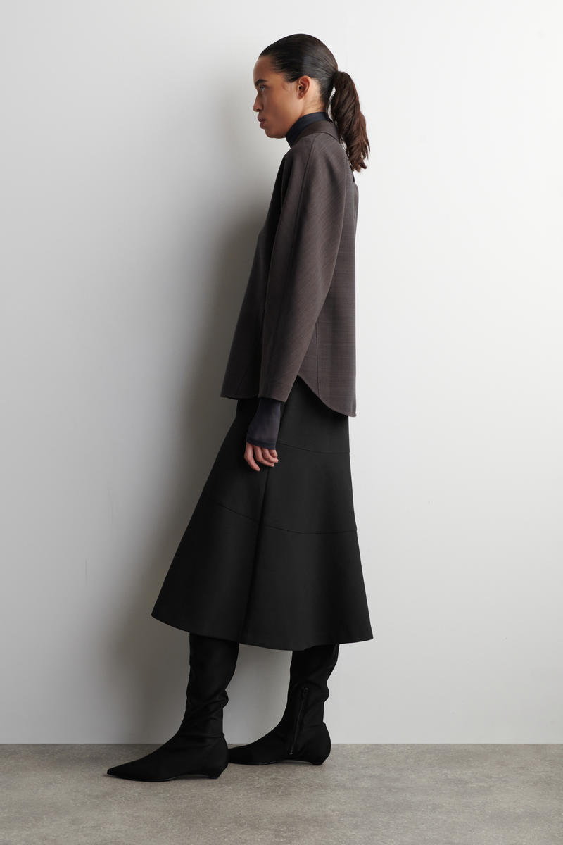 COS ラウンデッド ウールブレンドシャツ