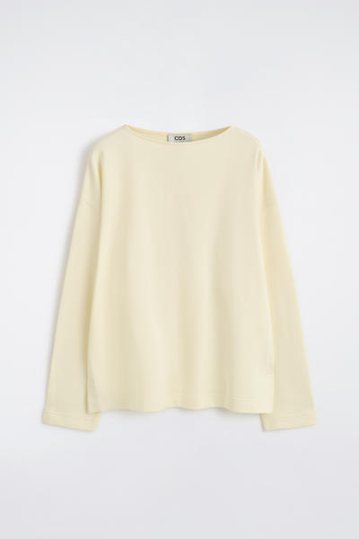 COS オーバーサイズ ボートネック スウェットシャツ