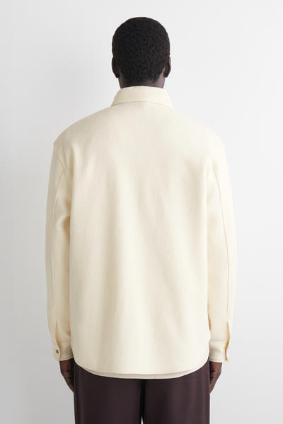 COS フェルトウールシャツ