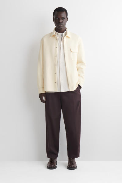 COS フェルトウールシャツ