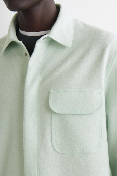 COS フェルトウールシャツ