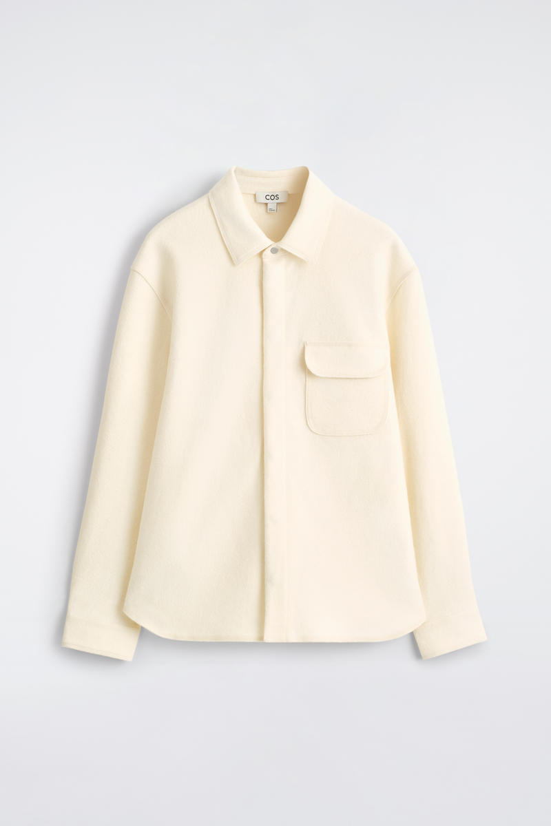 COS フェルトウールシャツ