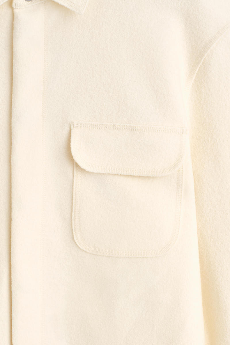 COS フェルトウールシャツ