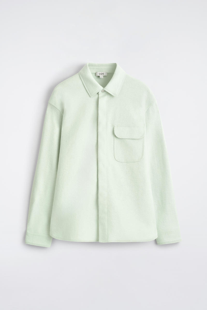 COS フェルトウールシャツ
