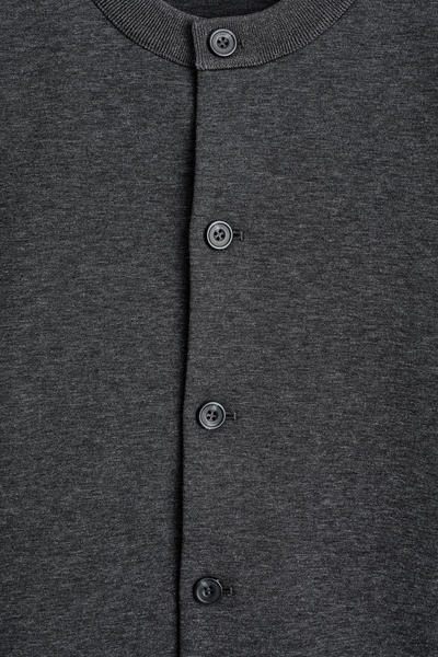 COS スキューバジャージクルーネックカーディガン