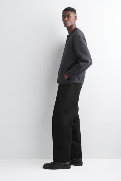 COS スキューバジャージクルーネックカーディガン