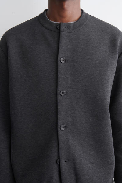 COS スキューバジャージクルーネックカーディガン