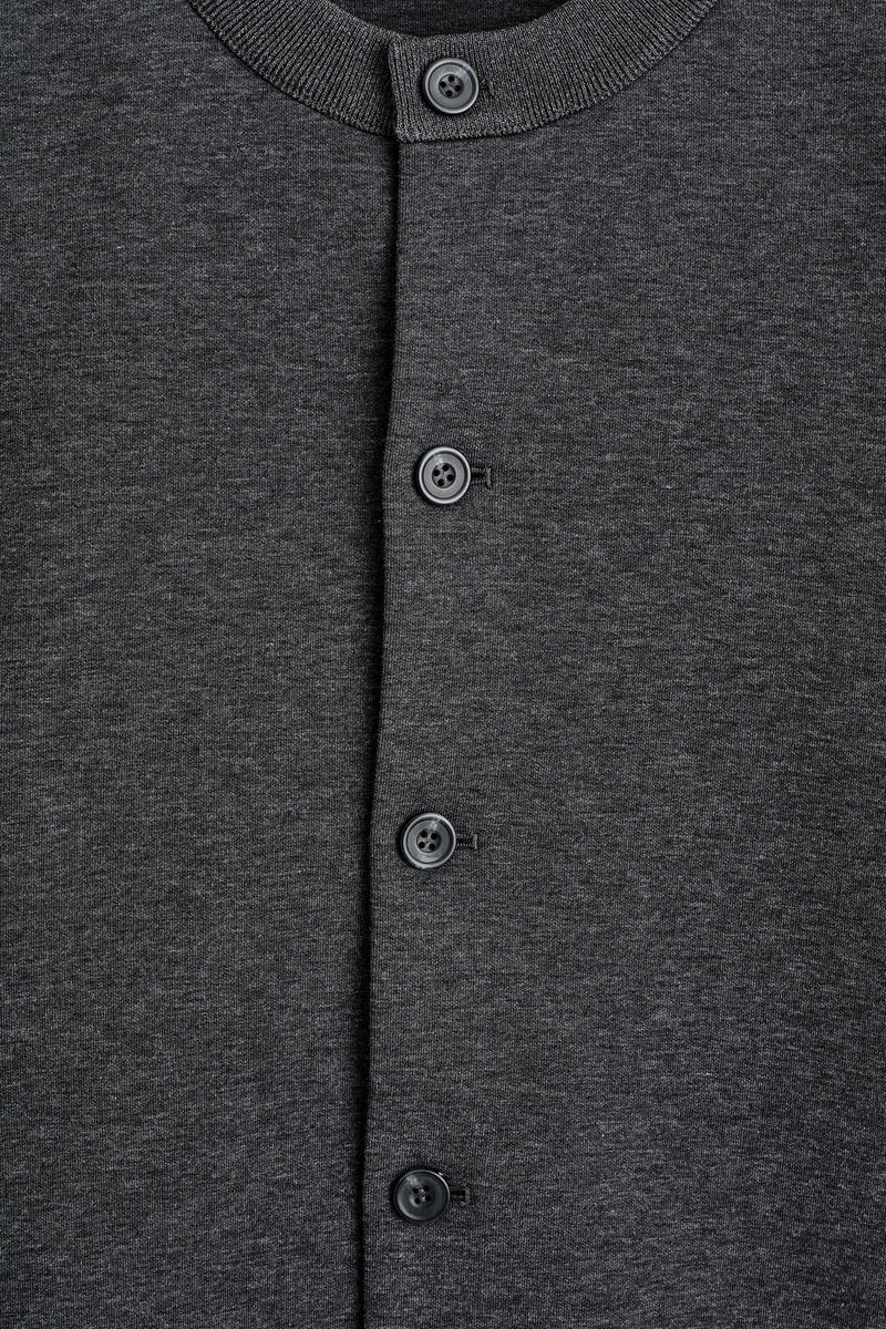 COS スキューバジャージクルーネックカーディガン