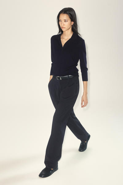 COS プリーツ入り チューリップパンツ -  ウールブレンド素材