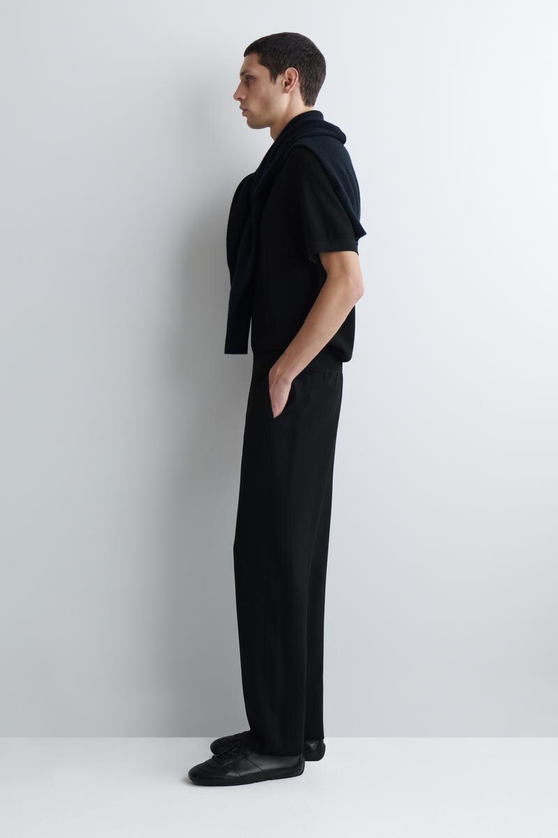 COS ダブルフェイス ストレートレッグ ジョガーパンツ