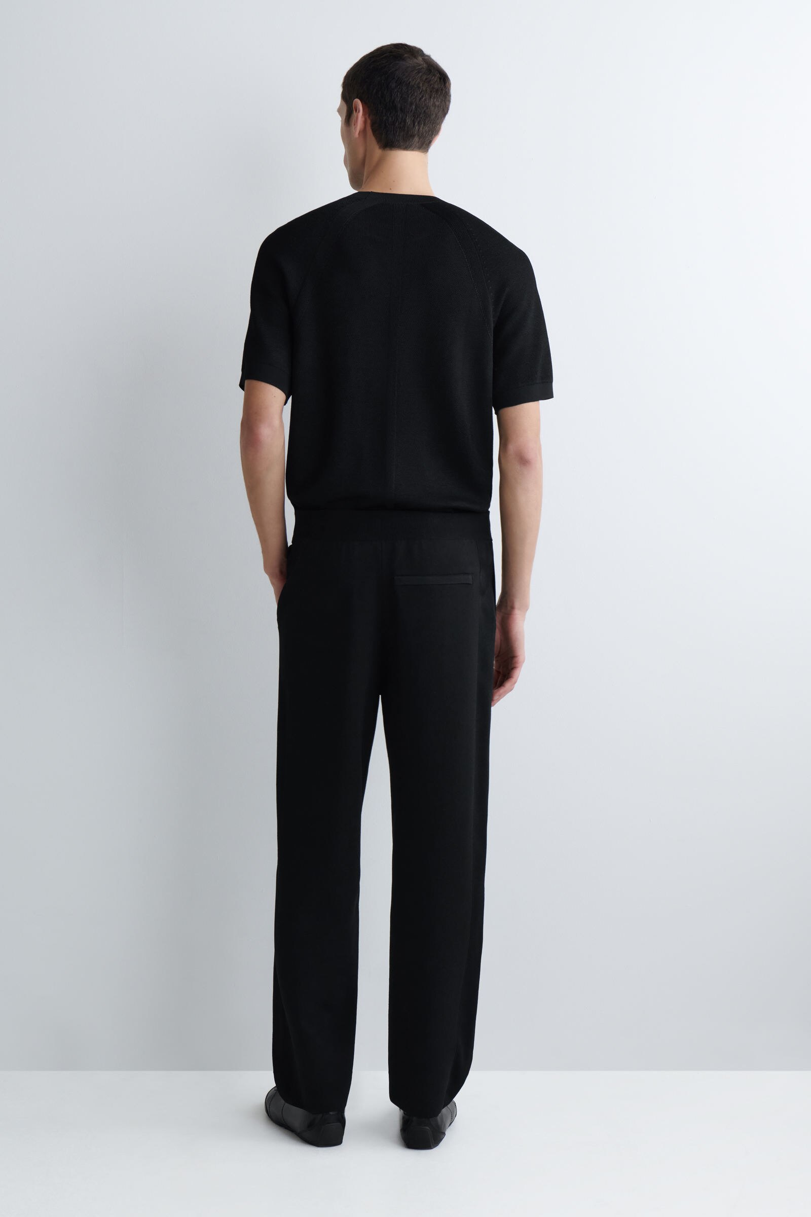 DOUBLE-FACED REGULAR-FIT STRAIGHT-LEG JOGGERS ダブルフェイス