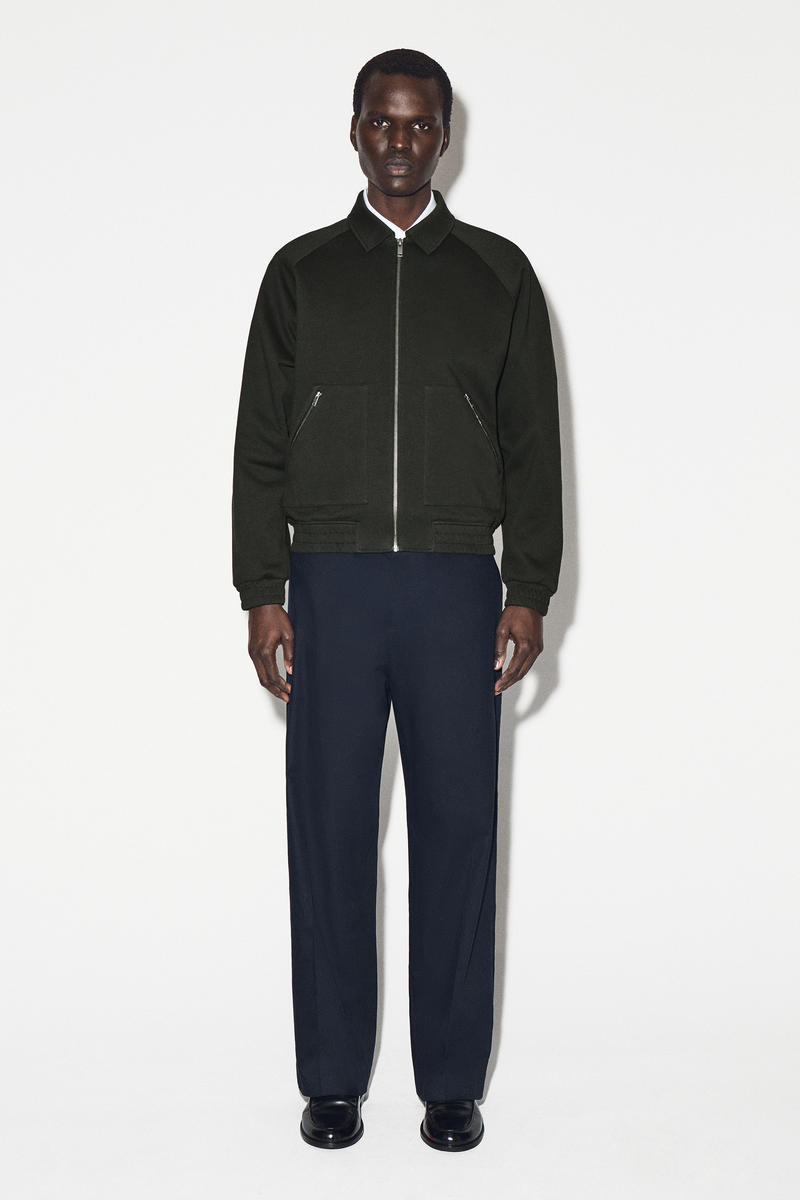 COS コットンジャージ ボンバージャケット