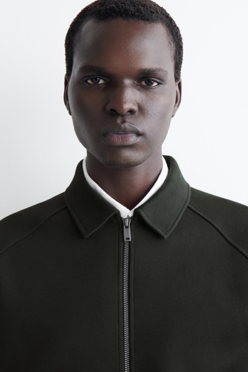 COS コットンジャージ ボンバージャケット