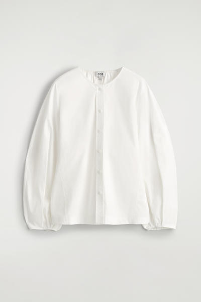 COS ギャザーピマコットンブラウス