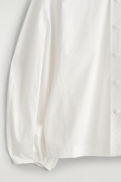 COS ギャザーピマコットンブラウス