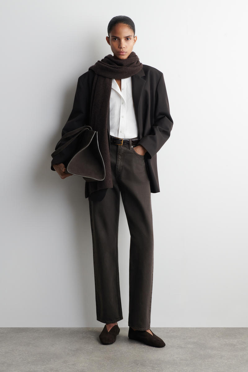 COS ギャザーピマコットンブラウス