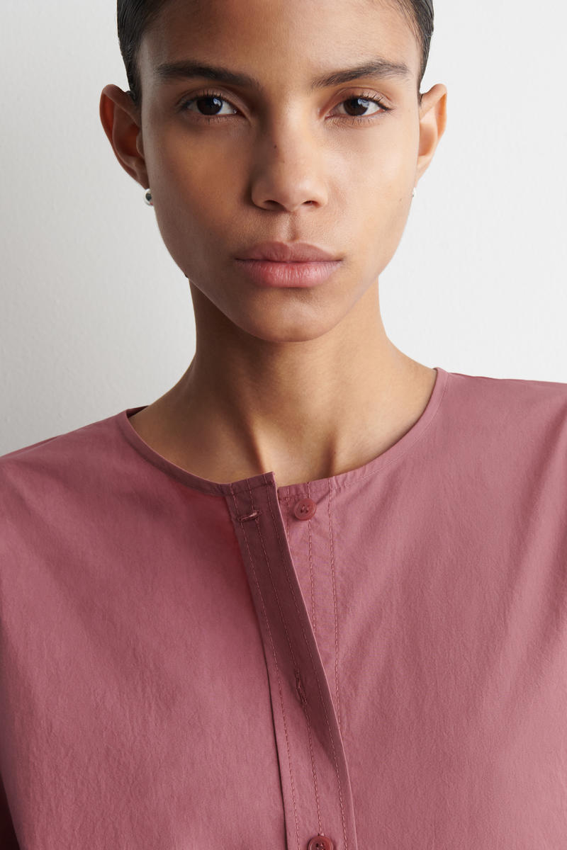 COS ギャザーピマコットンブラウス