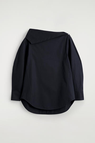 COS アシンメトリーコットンブラウス