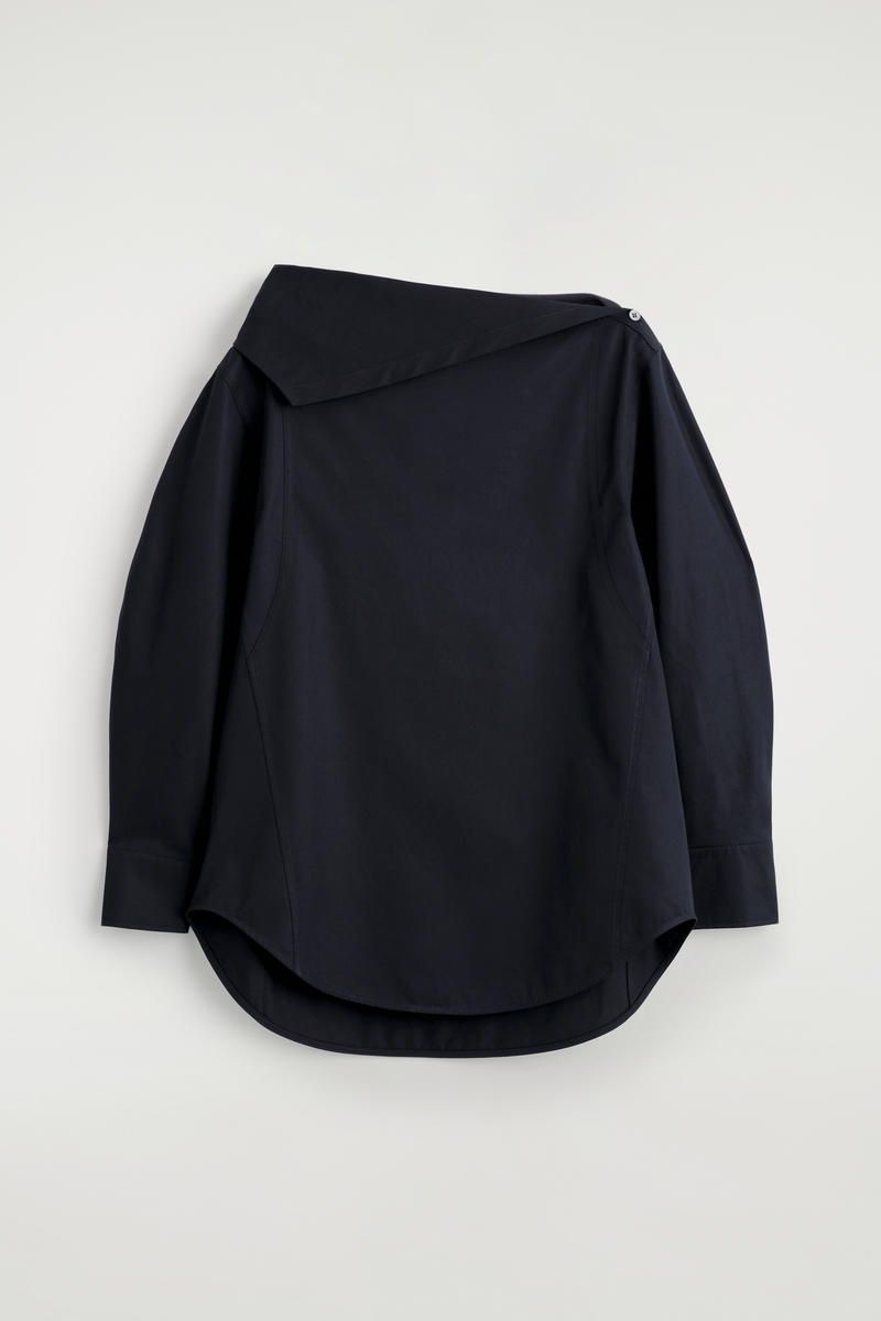 COS アシンメトリーコットンブラウス