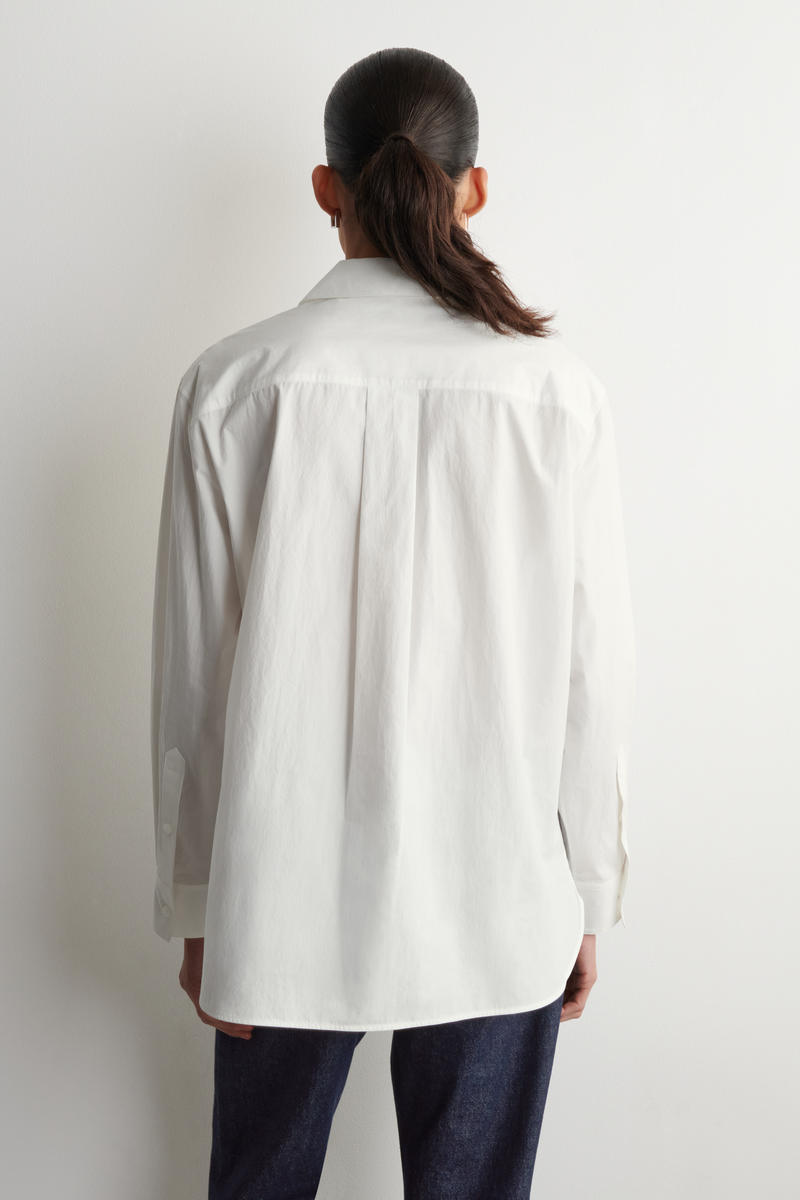 COS レイヤードカラー ピマコットンシャツ