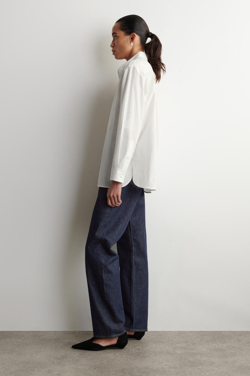 COS レイヤードカラー ピマコットンシャツ