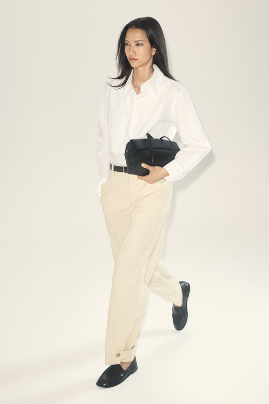 COS レイヤードカラー ピマコットンシャツ