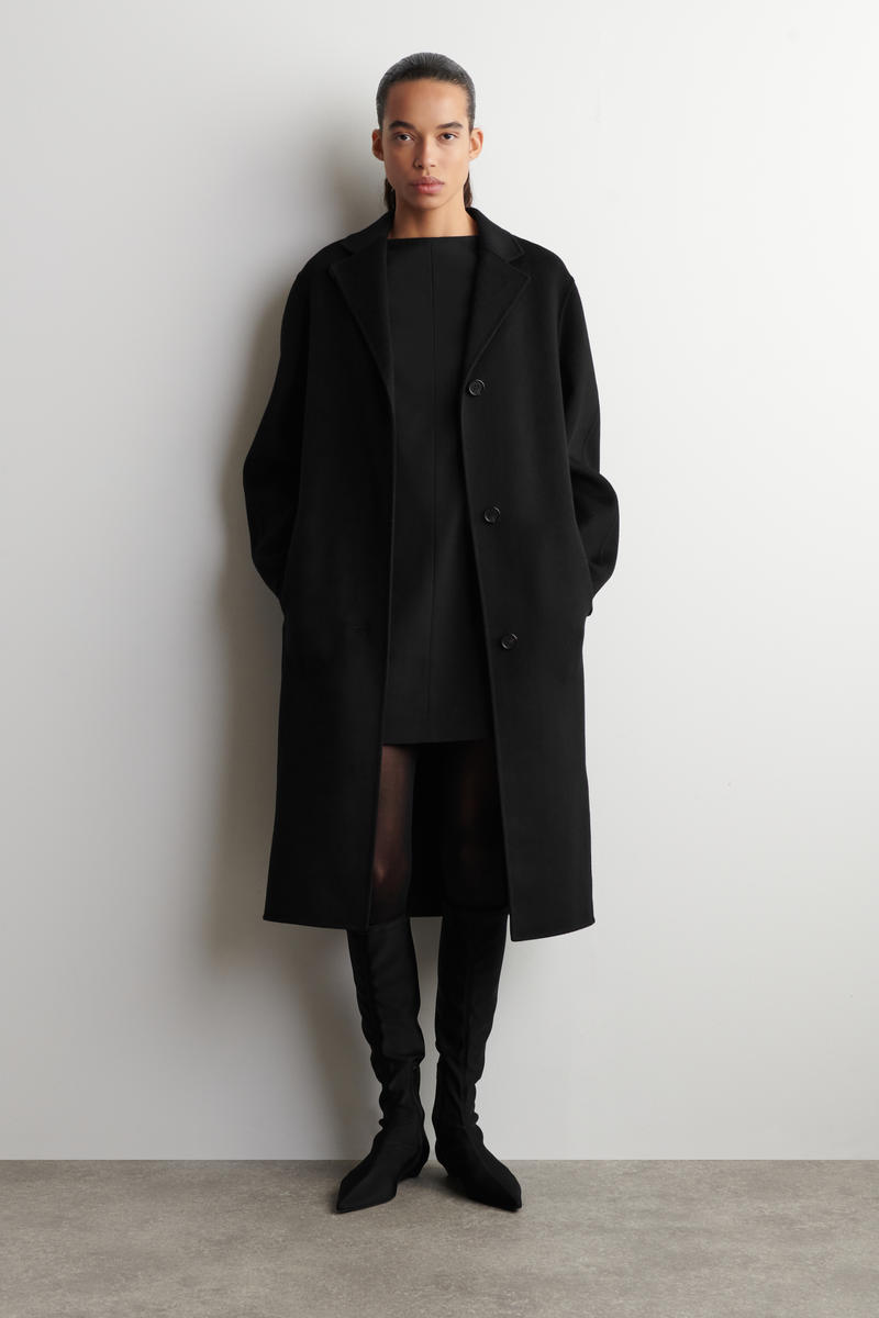 COS メリノウールブレンドのテーラードミニドレス