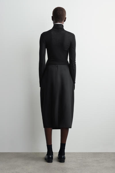 COS プリーツウールミディチューリップスカート