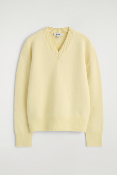 COS ラウンドウールVネックセーター