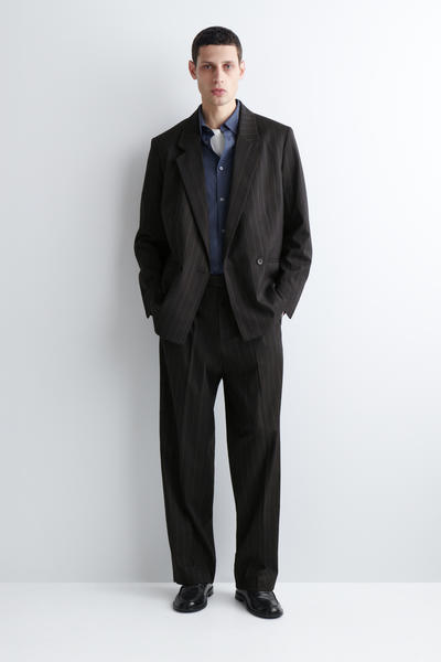 COS ピンストライプ　ダブルブレストブレザー