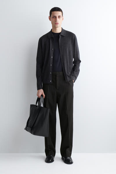 COS ピンストライプ　ワイドレッグパンツ