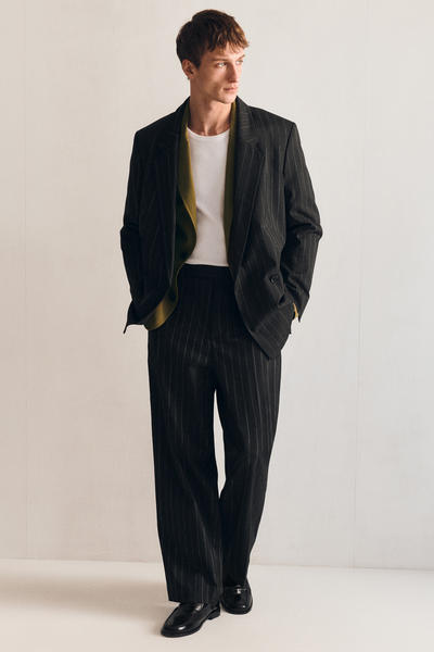 COS ピンストライプ　ワイドレッグパンツ