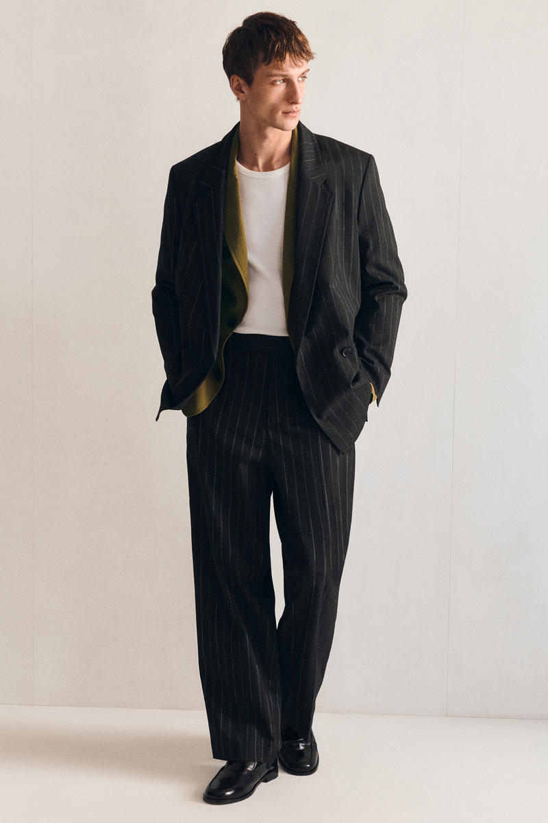 COS ピンストライプ　ワイドレッグパンツ