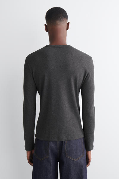 COS スリムリブコットン長袖Tシャツ