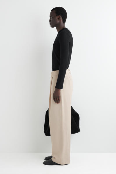 COS スリムリブコットン長袖Tシャツ