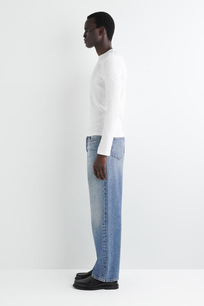 COS スリムリブコットン長袖Tシャツ