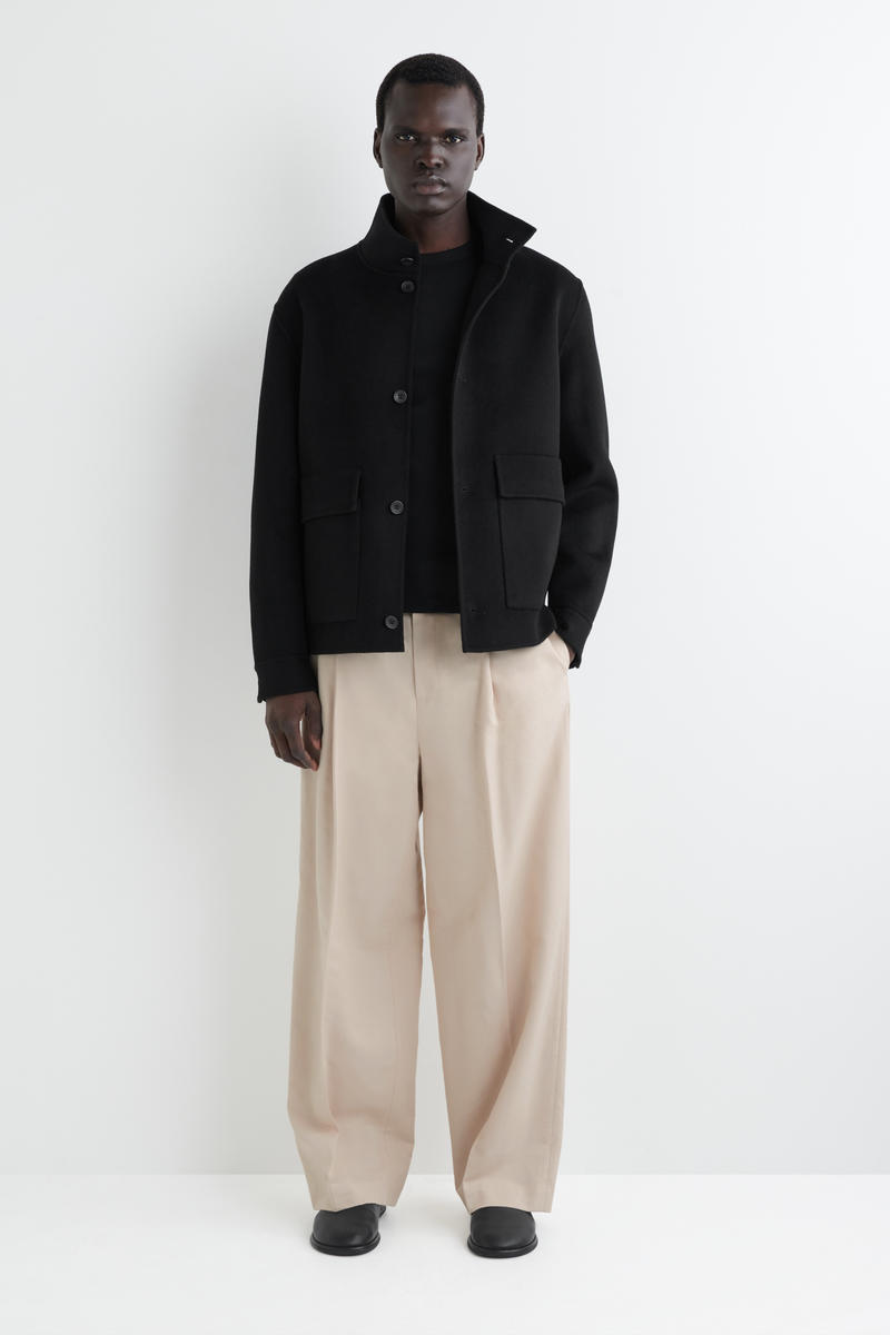 COS スリムリブコットン長袖Tシャツ