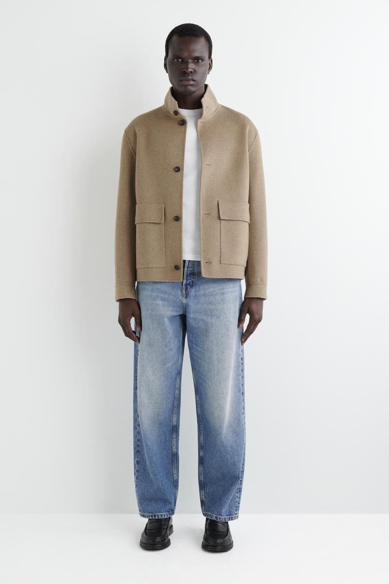 COS スリムリブコットン長袖Tシャツ